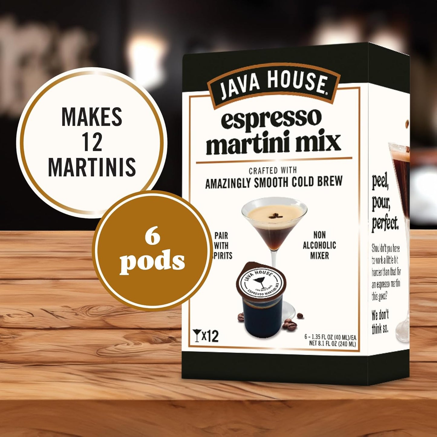 Java House Cold Brew Espresso Martini Mix, Ready to Use Liquid Coffee Concentrate