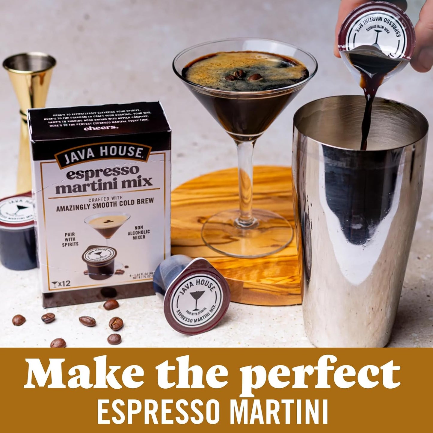 Java House Cold Brew Espresso Martini Mix, Ready to Use Liquid Coffee Concentrate