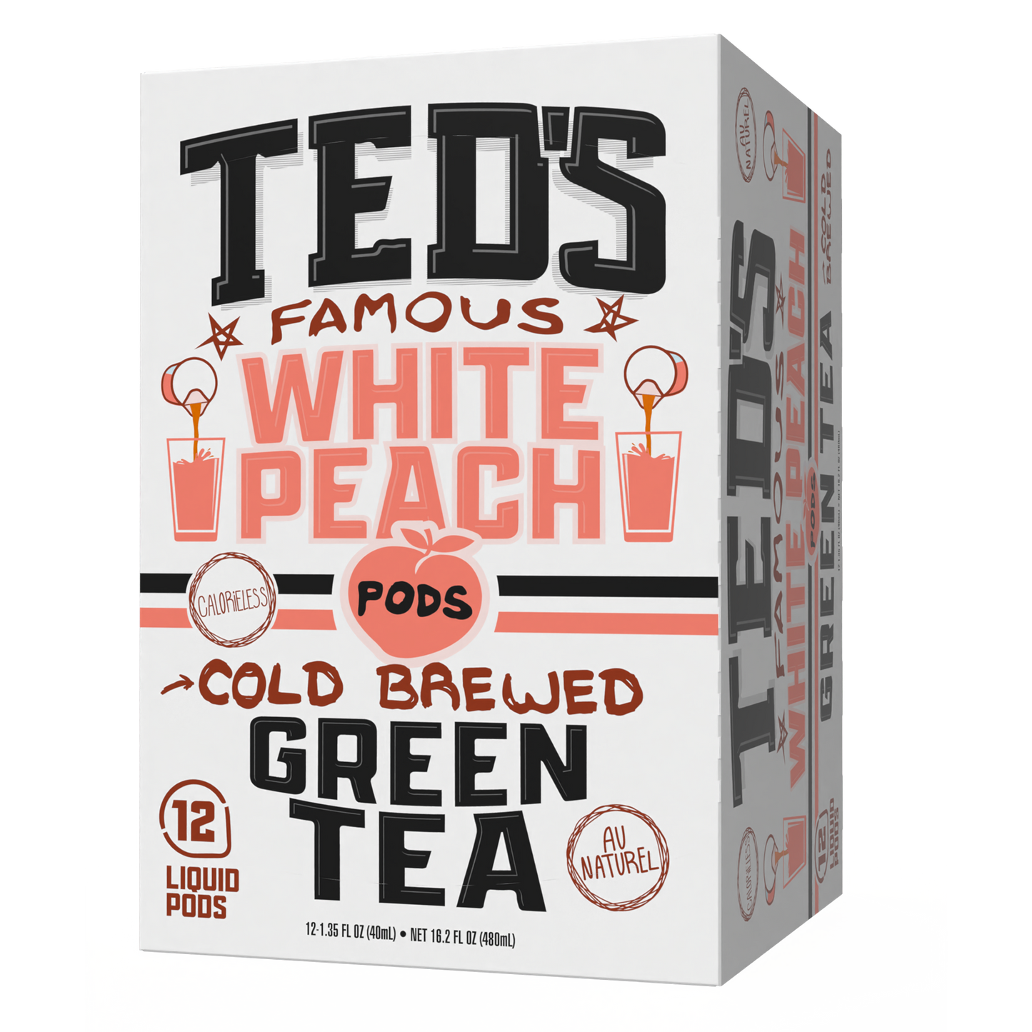 Ted's Famous White Peach Cold Brewed Green Tea